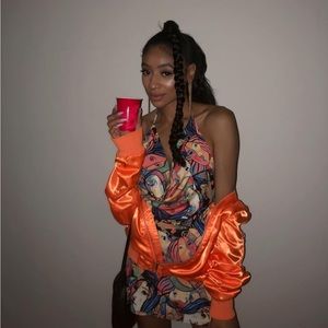 Orange Bomber Jacket